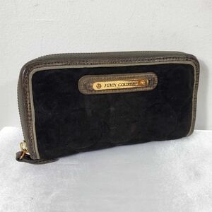 Juicy Couture Brown Velour Zip Around Princesss Wallet
